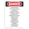 Signmission OSHA Sign, 14" H, Aluminum, Portrait Battery Room Contains Lead-Acid, Portrait, 1014-V-1843 OS-DS-A-1014-V-1843 - alternate 1